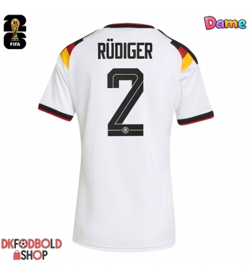 Tyskland Antonio Rudiger #2 Hjemmebanetrøje Dame VM 2026 Kort ærmer